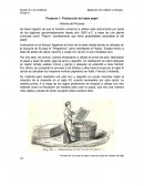 Proyecto 1: Producción de hojas papel