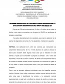 INFORME DESCRIPTIVO DE LOS RESULTADOS OBTENIDOS EN LA EVALUACION DIAGNOSTICA DEL GRUPO DE SEXTO “C”
