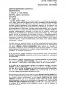 Demanda de Alimentos de un Adulto Mayor o bien de un Incapaz