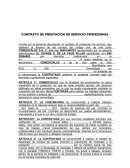 CONTRATO DE PRESTACIÓN DE SERVICIO PROFESIONAL