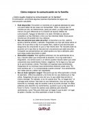 Como mejorar la comunicación en la familia