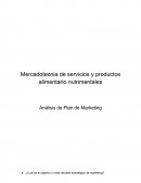 Mercadotecnia de servicios y productos alimentario nutrimentales