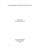 RELATORIAS SEMANA DEL CONGRESO DE DERECHO PUBLICO
