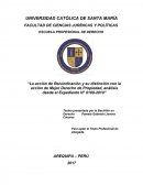 La acción de Reivindicación y su distinción con la acción de Mejor Derecho de Propiedad, análisis desde el Expediente N° 0108-2010