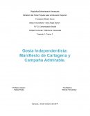 Trayecto 1- Tramo 2 Gesta Independentista: Manifiesto de Cartagena y Campaña Admirable