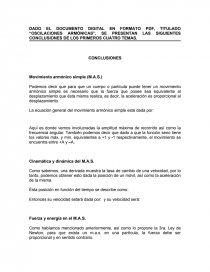 Movimiento armónico simple (M.A.S.). Página 1