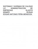 SISTEMAS Y NORMAS DE CALIDAD