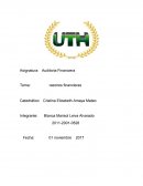 Auditoria Financiera Tema: razones financieras