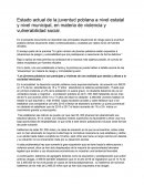Estado actual de la juventud poblana a nivel estatal y nivel municipal, en materia de violencia y vulnerabilidad social