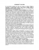 SOCIEDAD Y CULTURA Cultura y naturaleza
