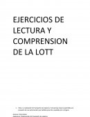 EJERCICIOS DE LECTURA Y COMPRENSION DE LA LOTT