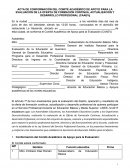 Conformación comité académico - Formación docente