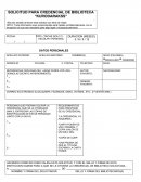 SOLICITUD PARA CREDENCIAL DE BIBLIOTECA “KURODARAKSS”