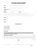 Accion disciplinaria