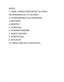 CONSECUENCIAS DEL ALCOHOL. Página 1