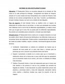 INFORME DE GIRA RESTAURANTE DONNY