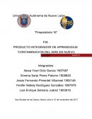 PRODUCTO INTEGRADOR DE APRENDIZAJE “CONTAMINACION DEL AIRE EN NUEVO LEON”