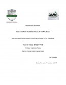 METODOS CUANTITATIVOS APLICADOS A LAS FINANZAS