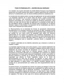 TESIS PATRIMONIALISTA – ANDRÉS MOLINA ENRÍQUEZ