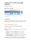 Calcular RC IVA 2016 con planilla tributaria