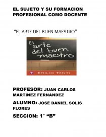 EL SUJETO Y SU FORMACION PROFESIONAL COMO DOCENTE. Página 1