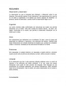 RESUMEN Observación y observador