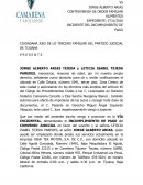 INCIDENTE INCUMPLIMIENTO DE LAS OBLIGACIONES