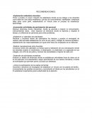 Recomendacion para los docentes