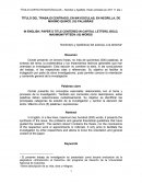TÍTULO DEL TRABAJO CENTRADO, EN MAYÚSCULAS, EN NEGRILLA, DE MÁXIMO QUINCE (15) PALABRAS
