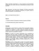 EFECTOS DE LOS FACTORES ASOCIADOS A LA SALUD MENTAL EN ESTUDIANTES DE MEDICINA DE CUARTO AÑO EN LA UNIVERSIDAD NACIONAL DE SAN AGUSTÍN