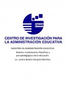 Fundamentos filosóficos y psicopedagógicos de la educación