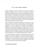 Resumen: Cultura: Lenguaje e Interpretación