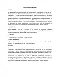 TRIBUTACION INTERNACIONAL Responsabilidad. • Organización • Trabajo en equipo. Página 1