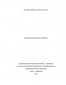 INFORME SOBRE EL PROCESO DE PAZ