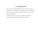 Personalidad ¿Qué es?