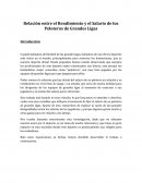 Relación entre el Rendimiento y el Salario de los Peloteros de Grandes Ligas