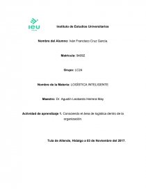 Ejemplo de la Unidad 1. El sistema logístico. Página 1