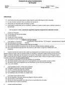 Evaluación de Lectura Complementaria “El Principito”