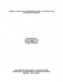 Analizar e interiorizar las actividades propias y su relación con la problemática ambiental