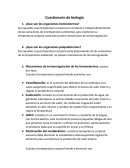 Cuestionario de biología