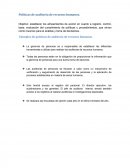 Políticas de auditoria de recursos humanos.