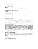 INFORME PSICOLÓGICO