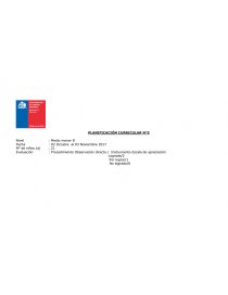Procedimiento Observación directa / Instrumento Escala de apreciación. Página 1