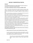 ANÁLISIS Y DESCRIPCIÓN DE PUESTOS