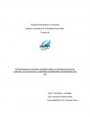 ESTRATEGIAS DE CONTROL INTERNO PARA LA OPTIMIZACIÓN DE EL CONTROL DE GASTOS EN LA EMPRESA INVERSIONES SUPRASERVICIOS C.A