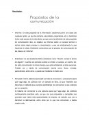 Propósitos de la comunicación