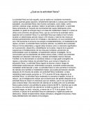 ¿Qué es la actividad física?