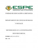 METODOLOGÍA D E LA INVESTIGACIÓN PARCIAL