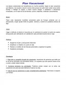 Plan Vacacional