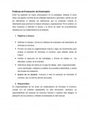 Politicas de evaluacion de desempeño